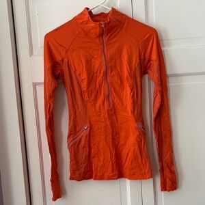 Women's Lululemon Lightweight Half-Zip Active Shirt Jacket - Orange
